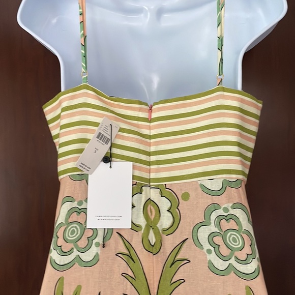 Anthropologie LA MAISE Lucia Linen Blend Maxi Dress Size S Boho Resort NWT - Picture 7 of 14